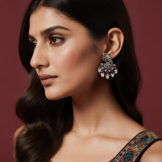 Vinayaka Oxidised Studs