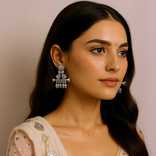 Naadya Oxidised Drop Earrings