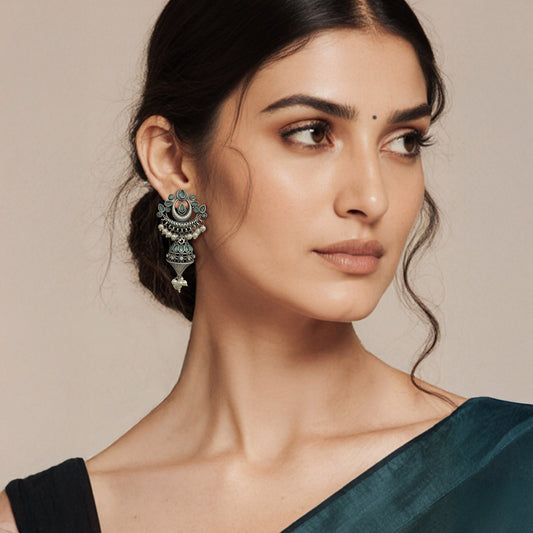 Megha Oxidised Dangler Earrings