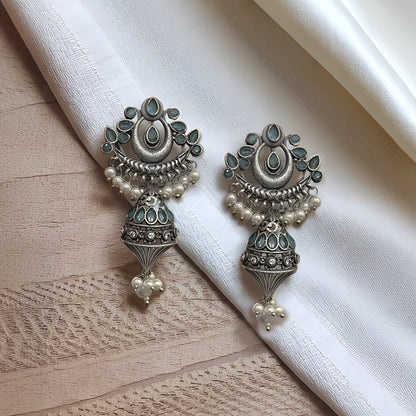 Megha Oxidised Dangler Earrings