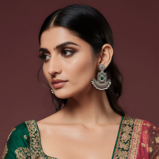 Ankita Oxidised Chandbali Earring