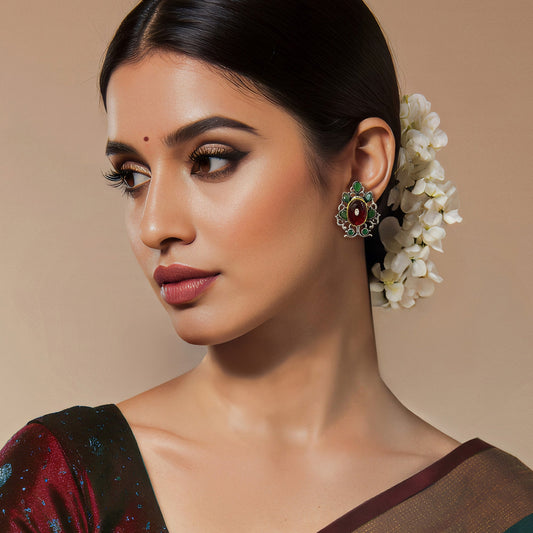 Pihu Oxidised Studs