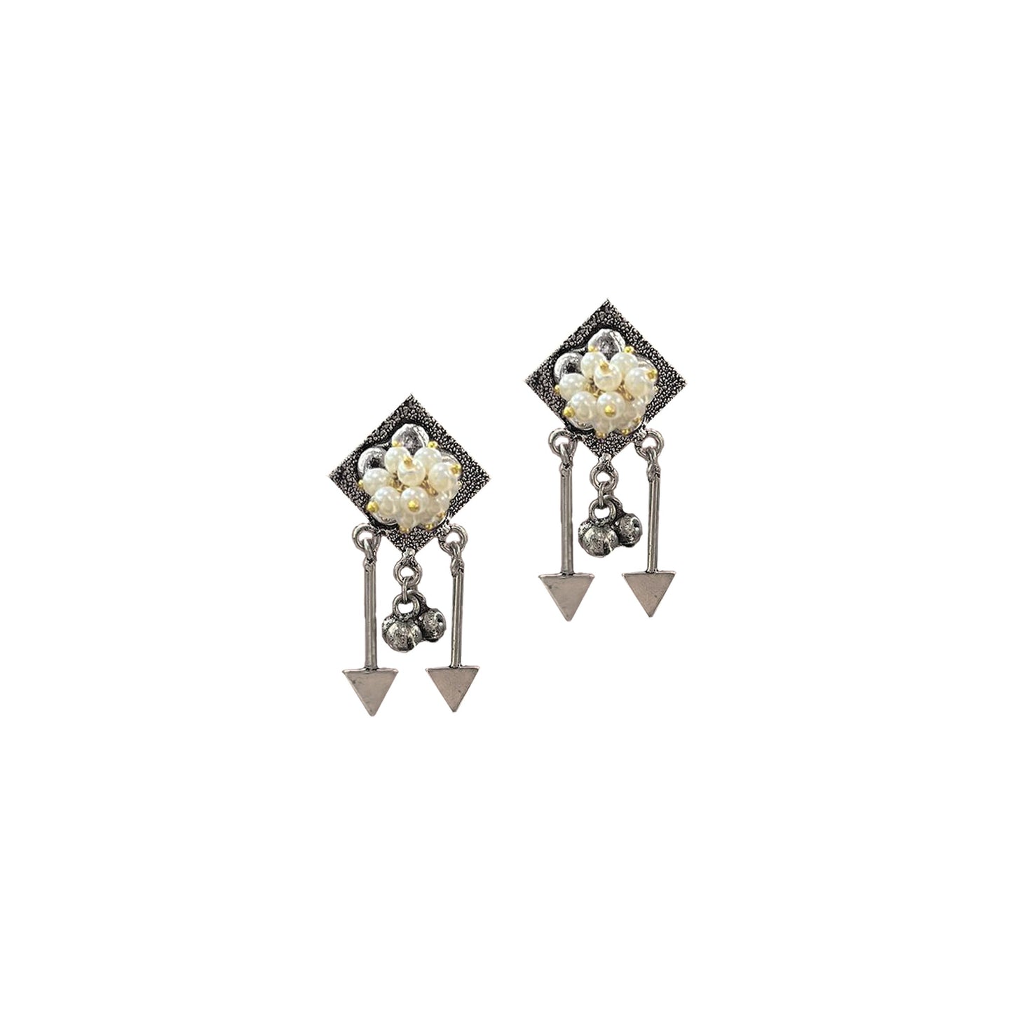 Simran Oxidised Drop Earrings