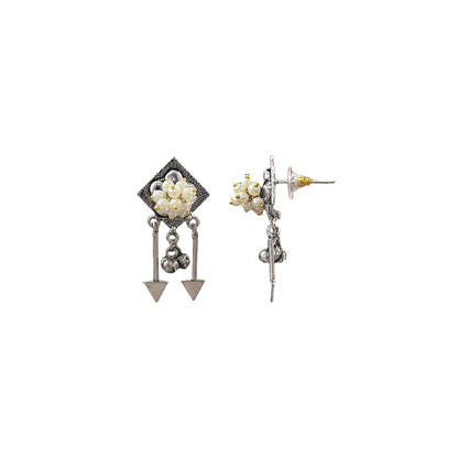 Simran Oxidised Drop Earrings