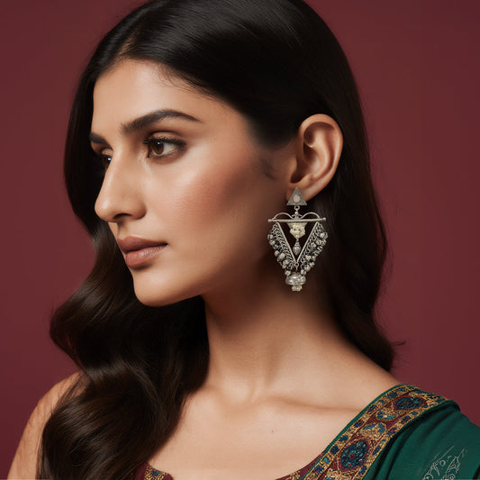 Pranjali Oxidised Dangler Earrings
