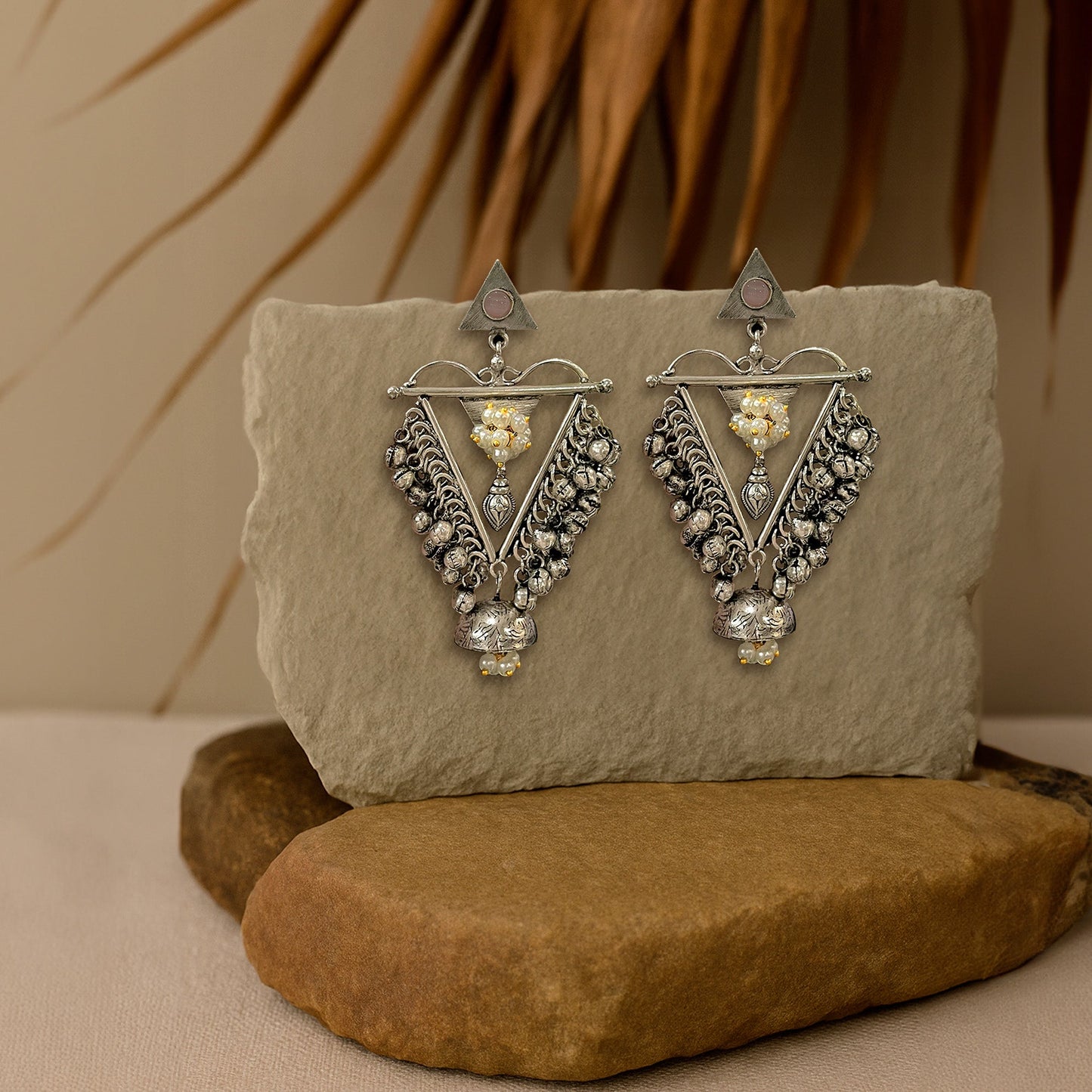 Pranjali Oxidised Dangler Earrings