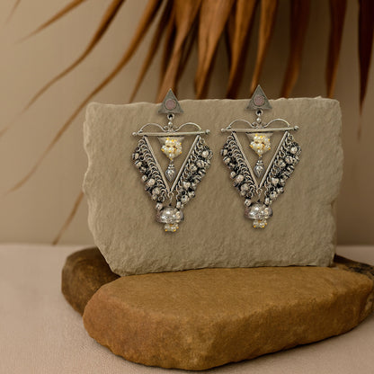 Pranjali Oxidised Dangler Earrings