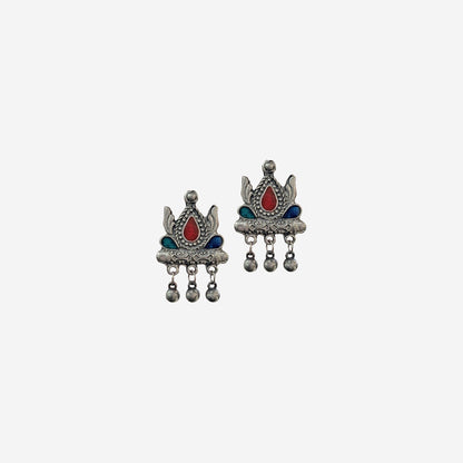 Prerna Long Oxidised Necklace Set