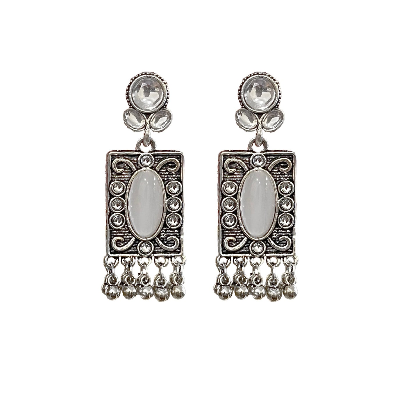 Hema Oxidised Dangler Earrings