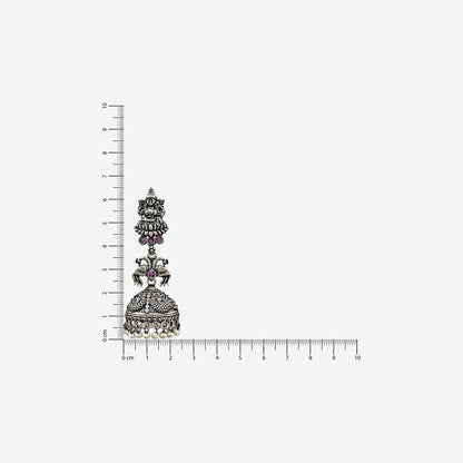 Divya Jhumkas Oxidized silver Earrings