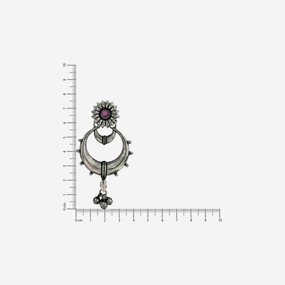 Vidhi Silver Oxidized  Dangler Earrings