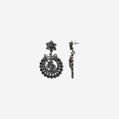 Shyama Drop Oxidized silver Earrings