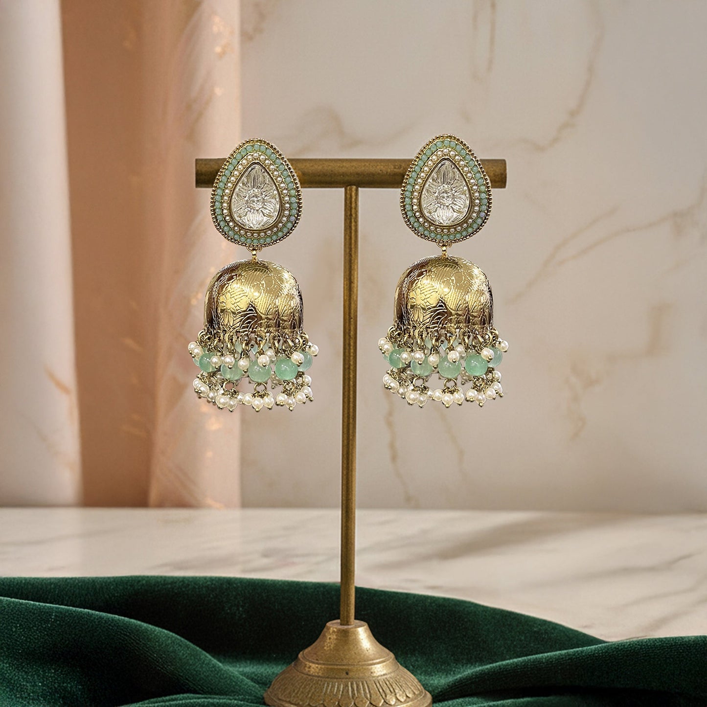 Kalakrith Milano Women Anaya Statement Jhumka Earrings