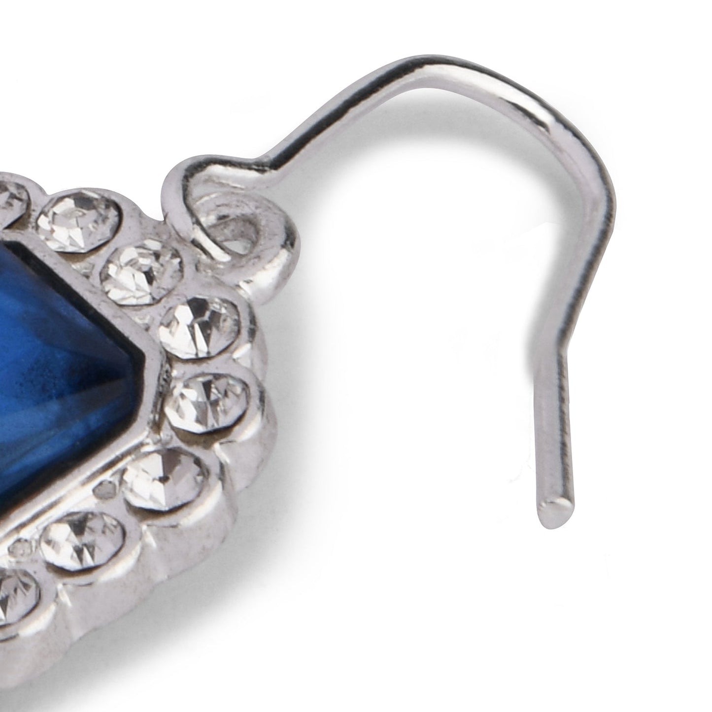 Royal Blue Crystal Short Drop Earring