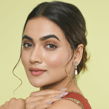 Crystal Studded Drop Earring