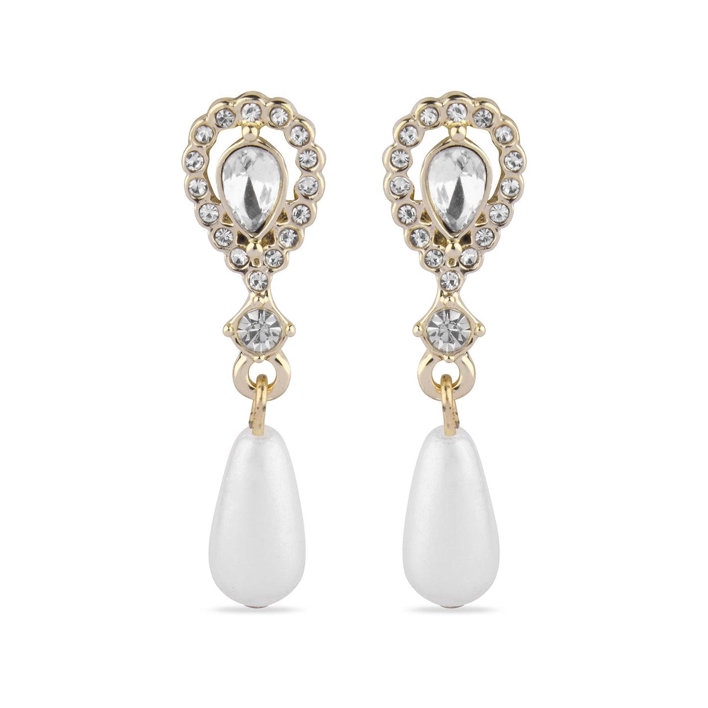 Crystal Studded Drop Earring