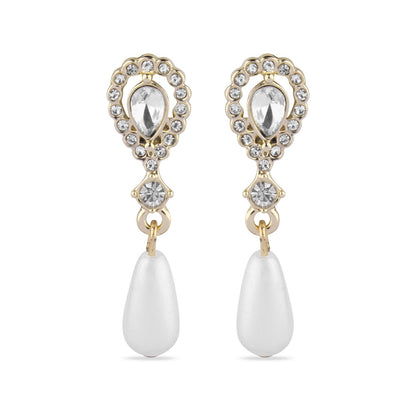 Crystal Studded Drop Earring