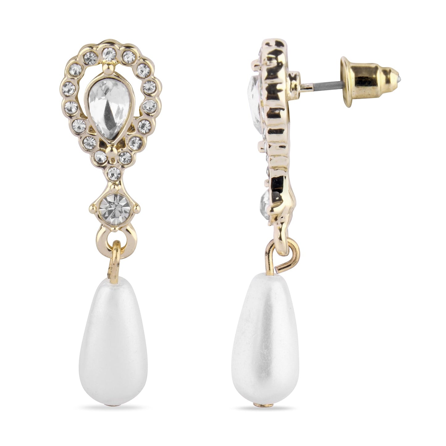 Crystal Studded Drop Earring