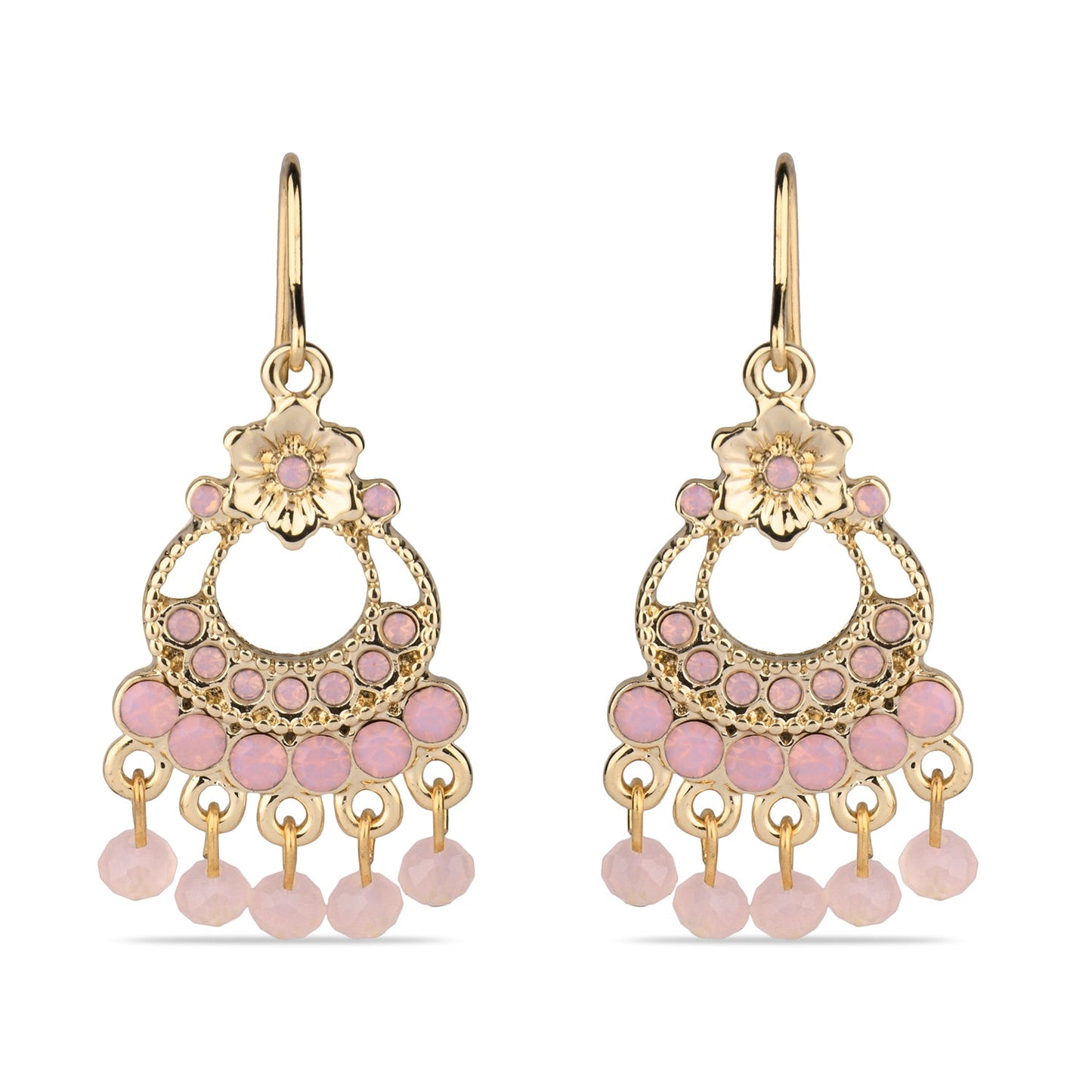 Blush Pink Flower Drop Earring