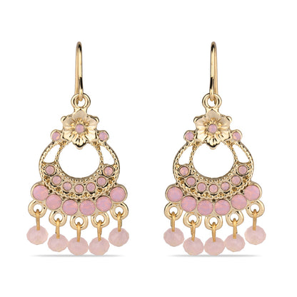 Blush Pink Flower Drop Earring