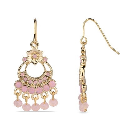 Blush Pink Flower Drop Earring