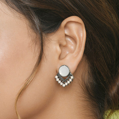 Crystal Tribal Stud Earring