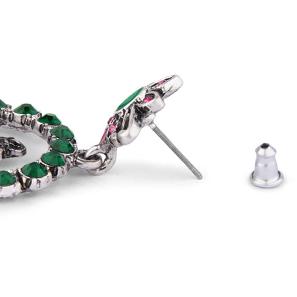 Green Vintage Peacock Earring