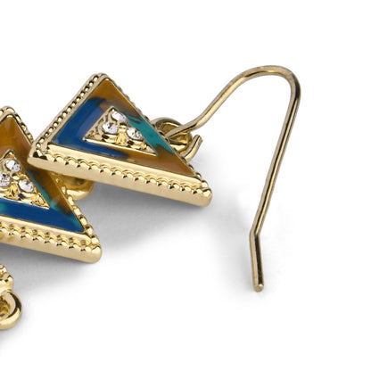 Multi Color Triangle Drop earring