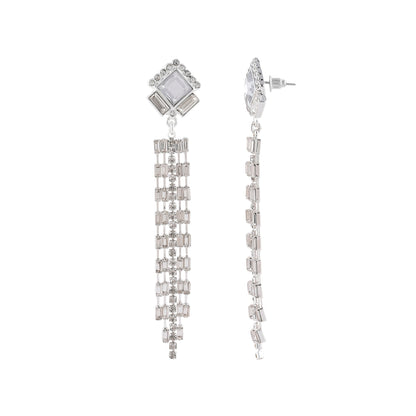 Contemporizes Crystal Deco Tassel Earring