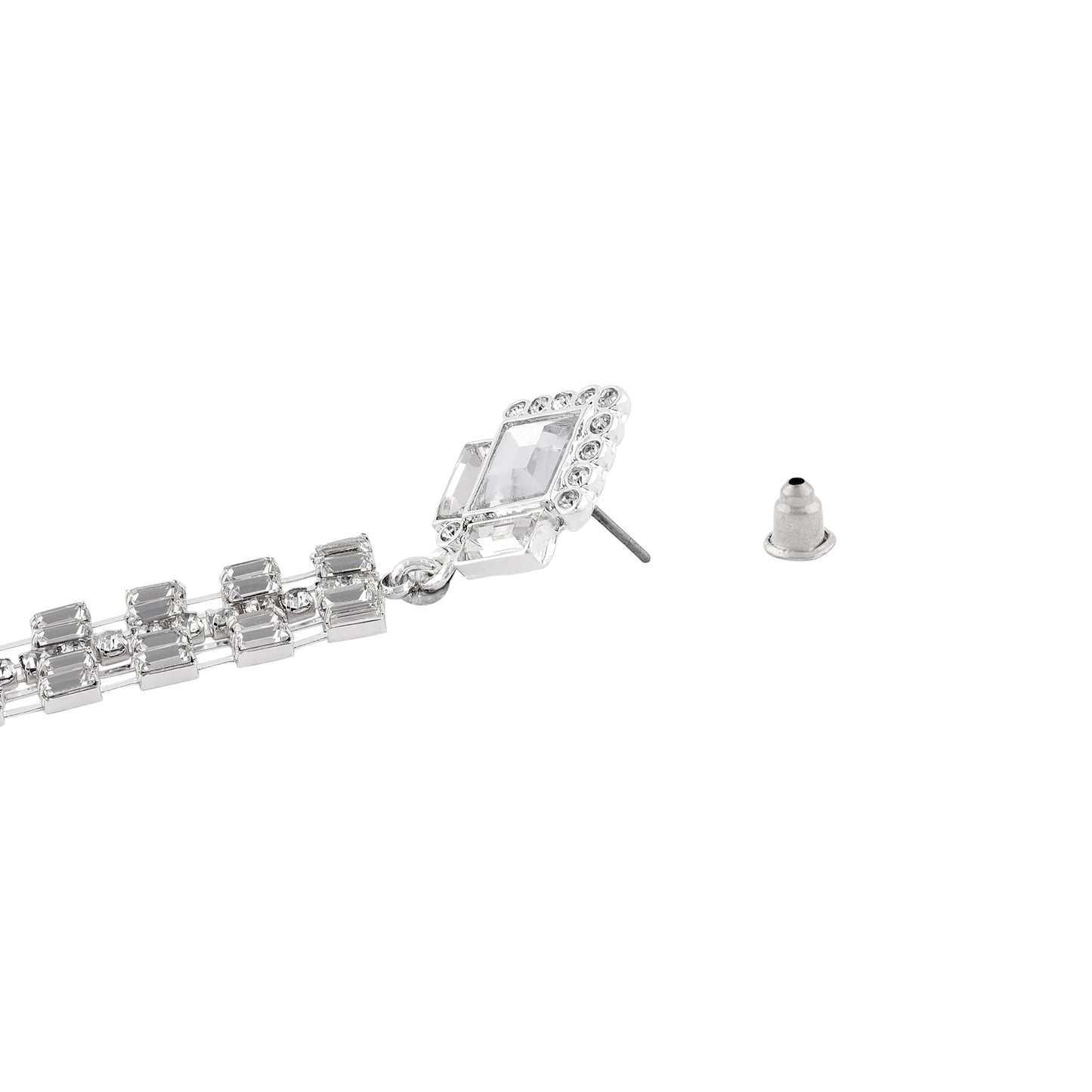 Contemporizes Crystal Deco Tassel Earring