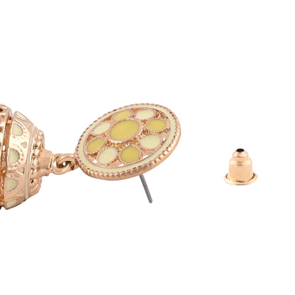Pretty Enamel Yellow Jhumka