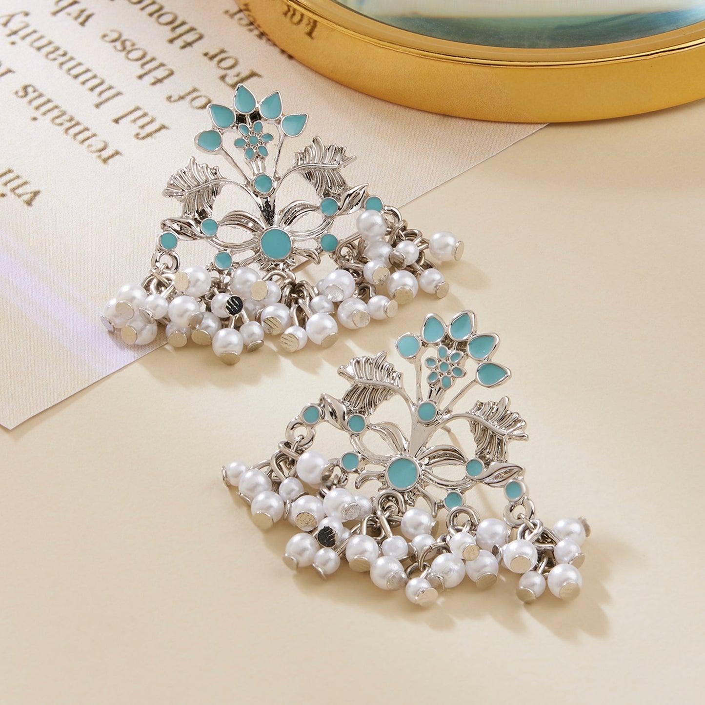 Vintage Floral Drop Earrings