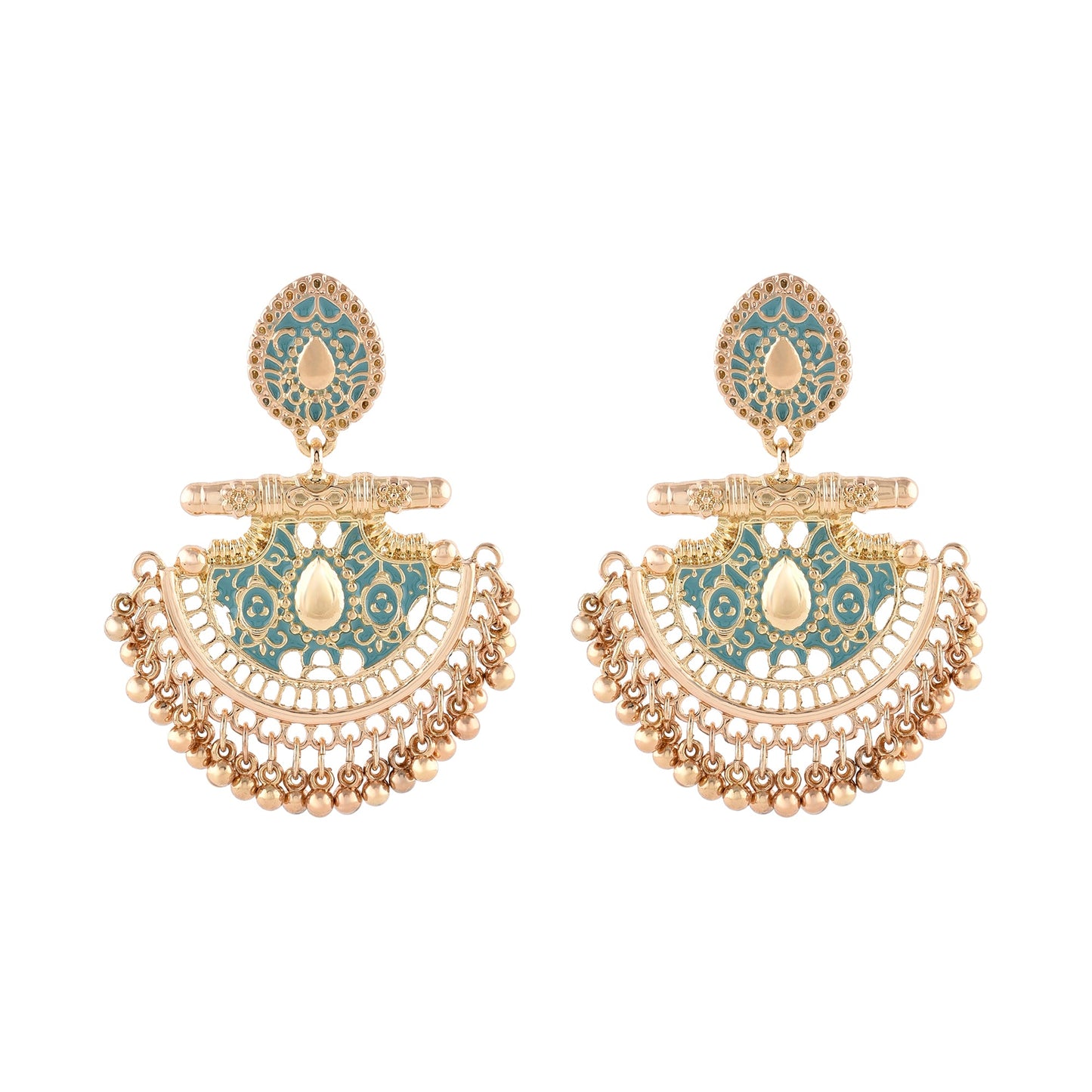 Multi Enamel Rajwada Earrings