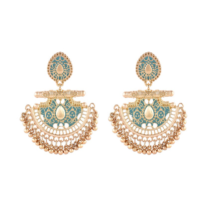 Multi Enamel Rajwada Earrings