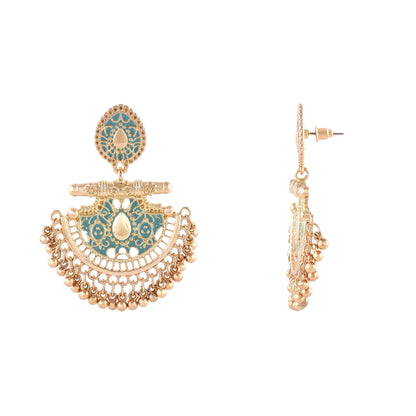 Multi Enamel Rajwada Earrings