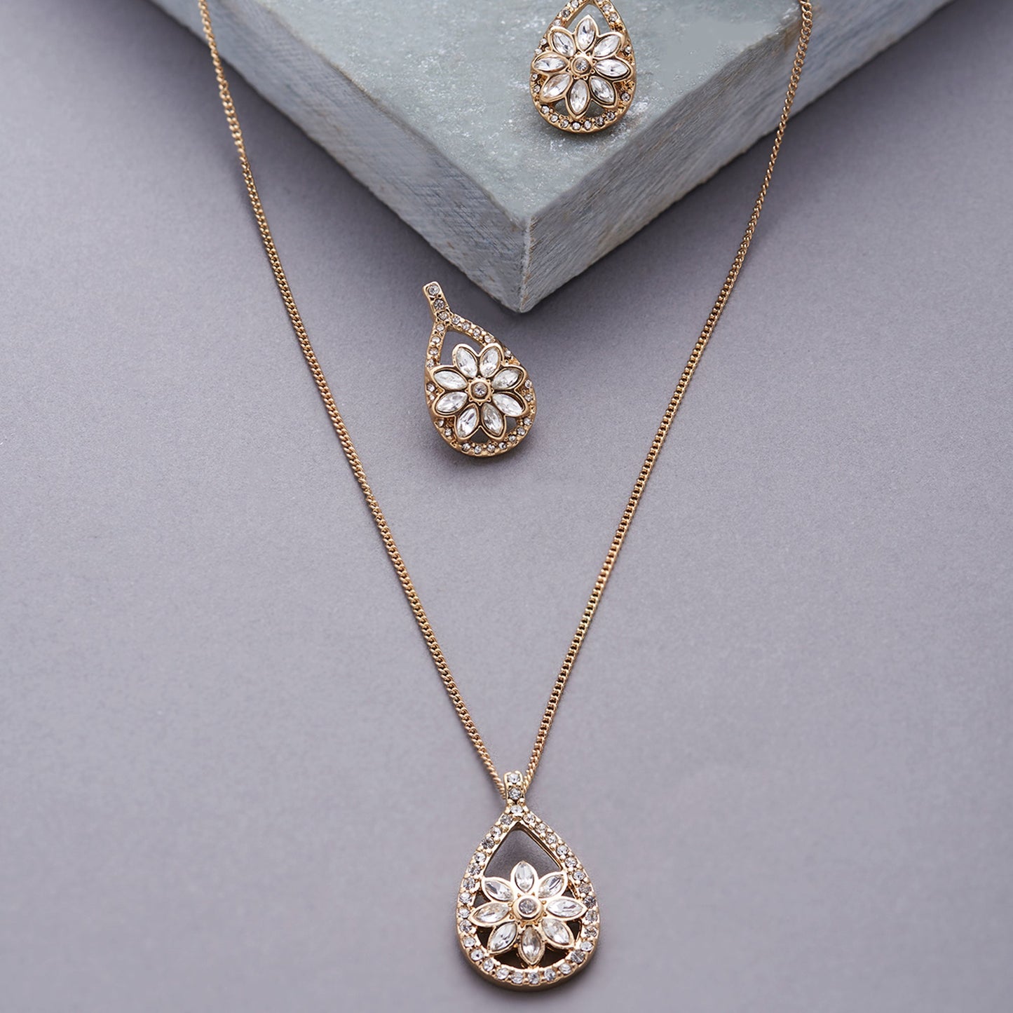 Gold Embellished Jewellery set