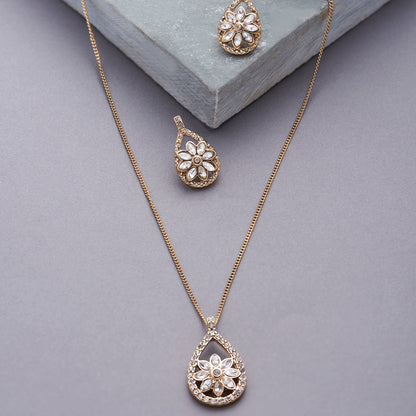 Gold Embellished Jewellery set