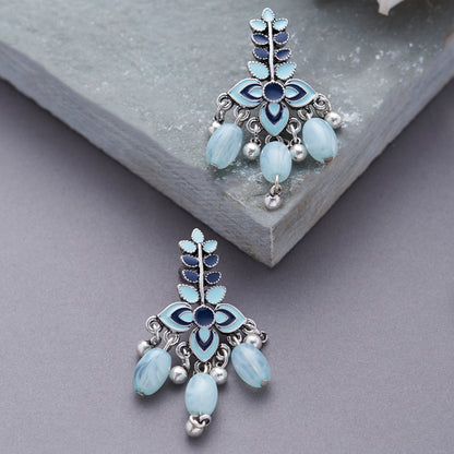 Enamel Shades of Blue Earrings