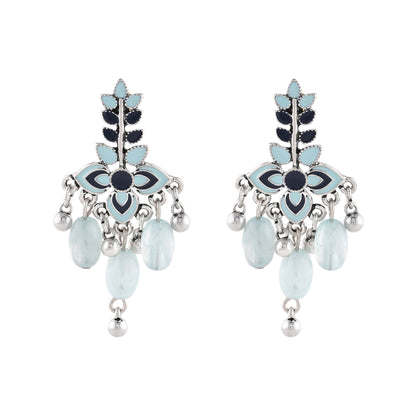 Enamel Shades of Blue Earrings