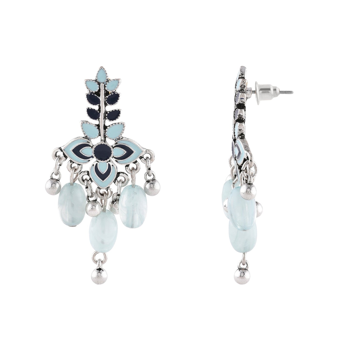 Enamel Shades of Blue Earrings