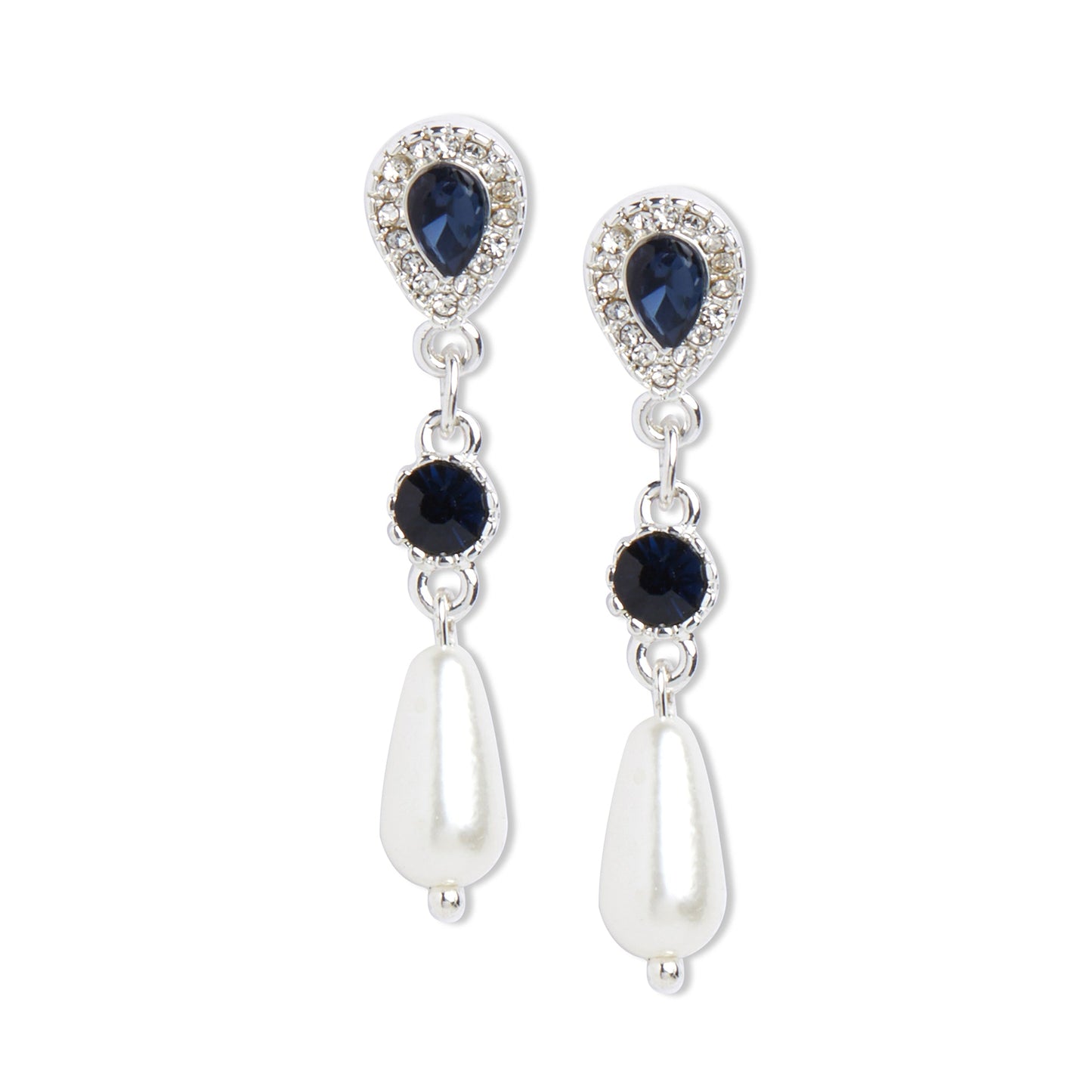 Pearl Short Drop Silver Earring