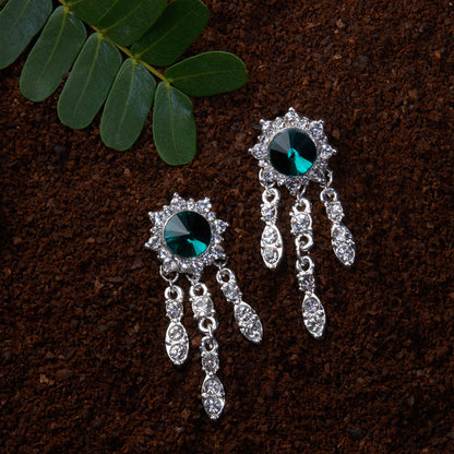 Silver Plated Short Drop Earring Metal Drops & Danglers