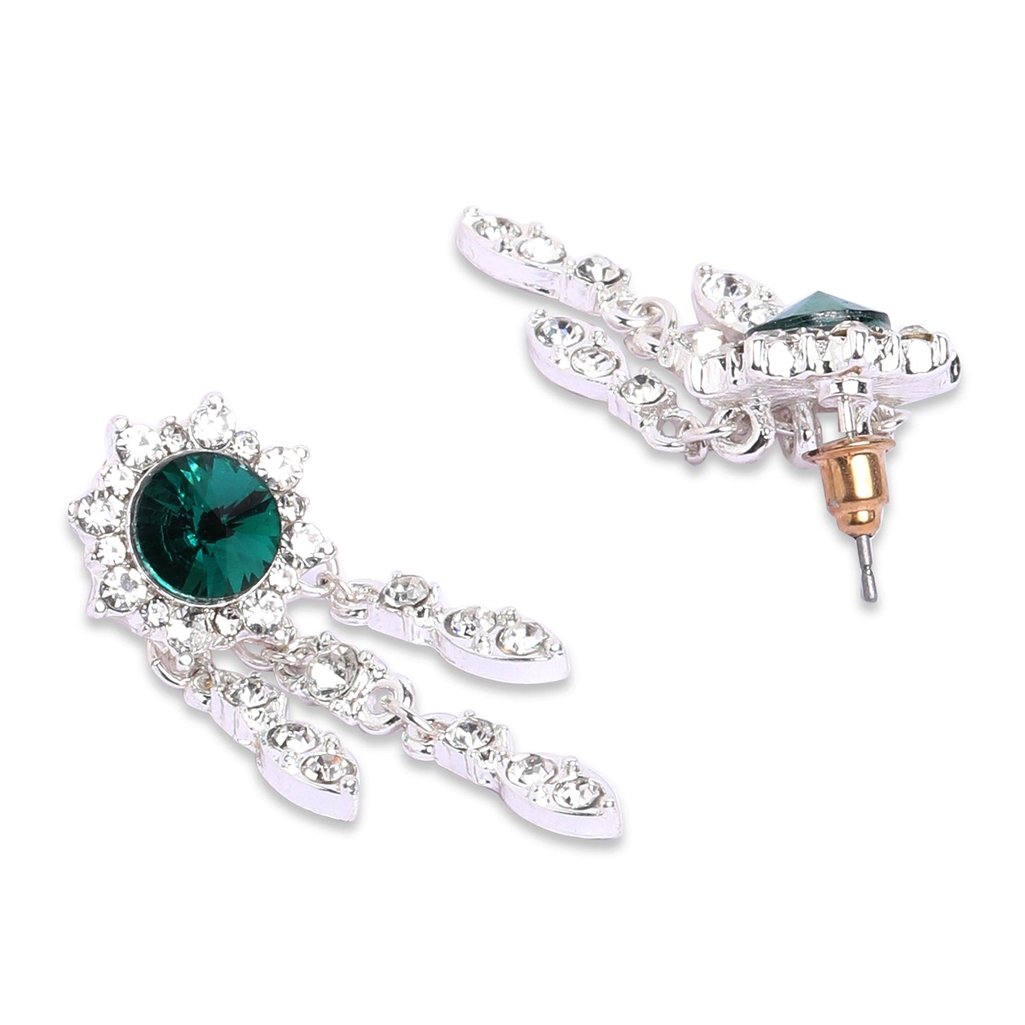 Silver Plated Short Drop Earring Metal Drops & Danglers