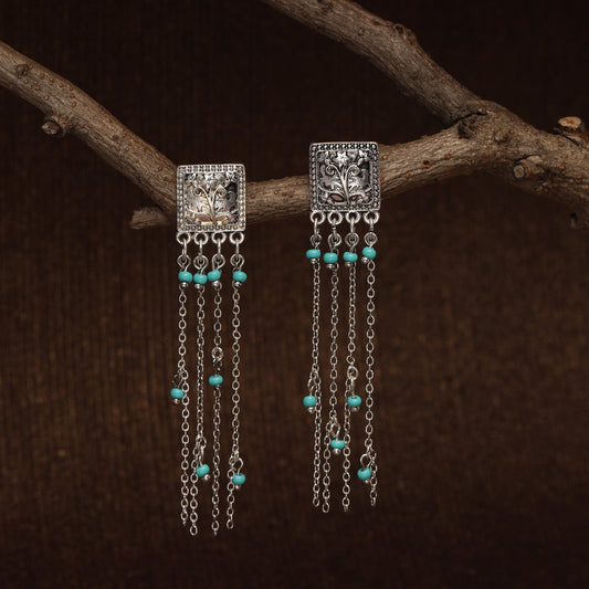 Oxidized Silver Plated Earrings