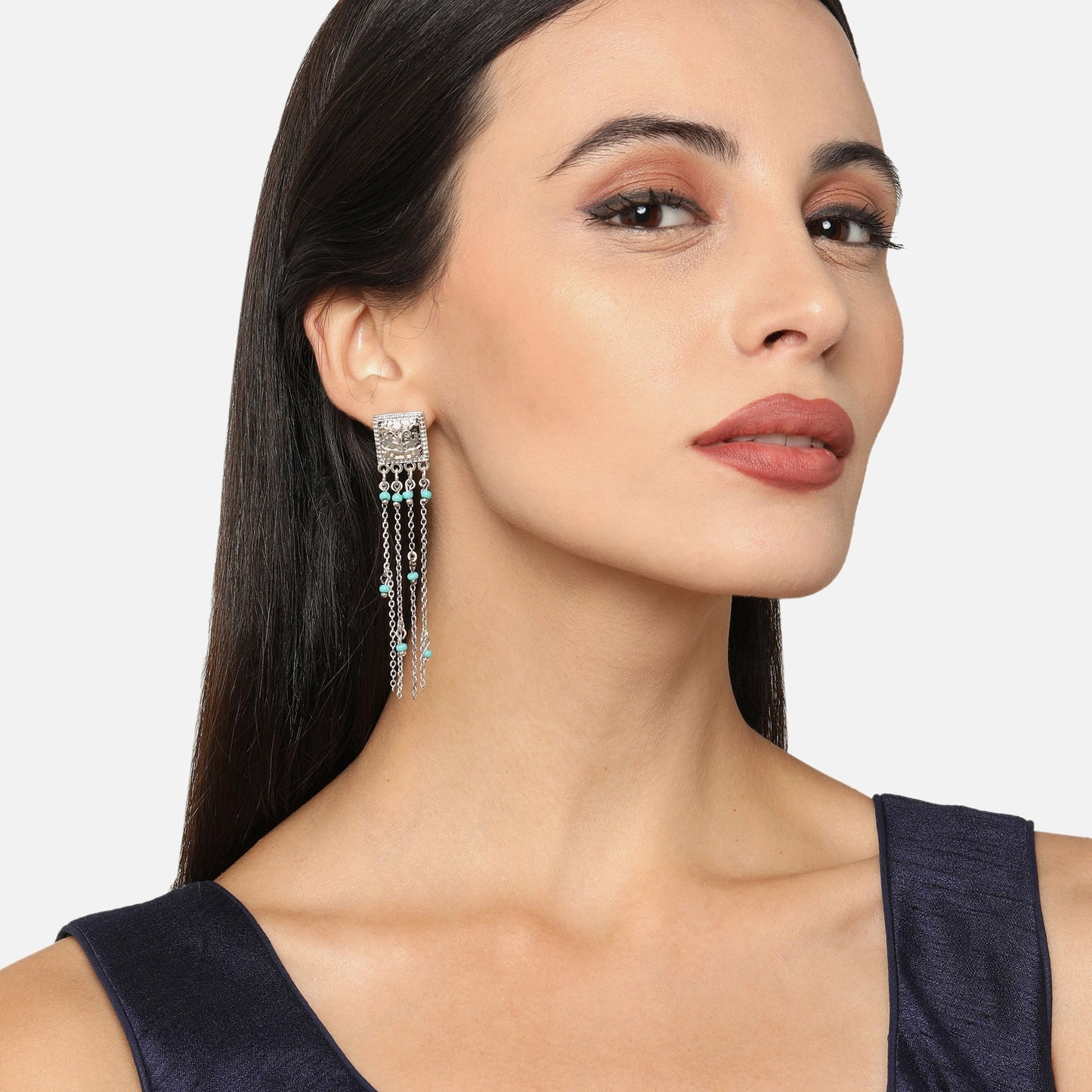 Oxidized Silver Plated Earrings