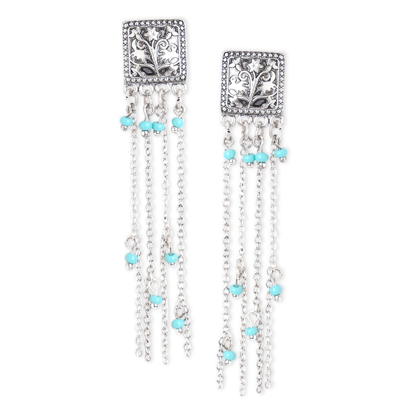 Oxidized Silver Plated Earrings