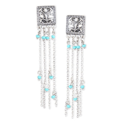 Oxidized Silver Plated Earrings