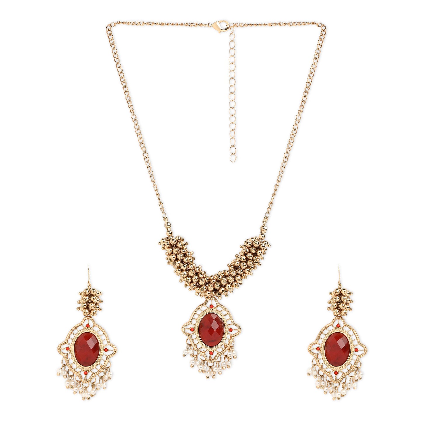 Gold Beads Jewelry Set Set