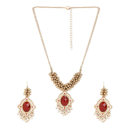 Gold Beads Jewelry Set Set