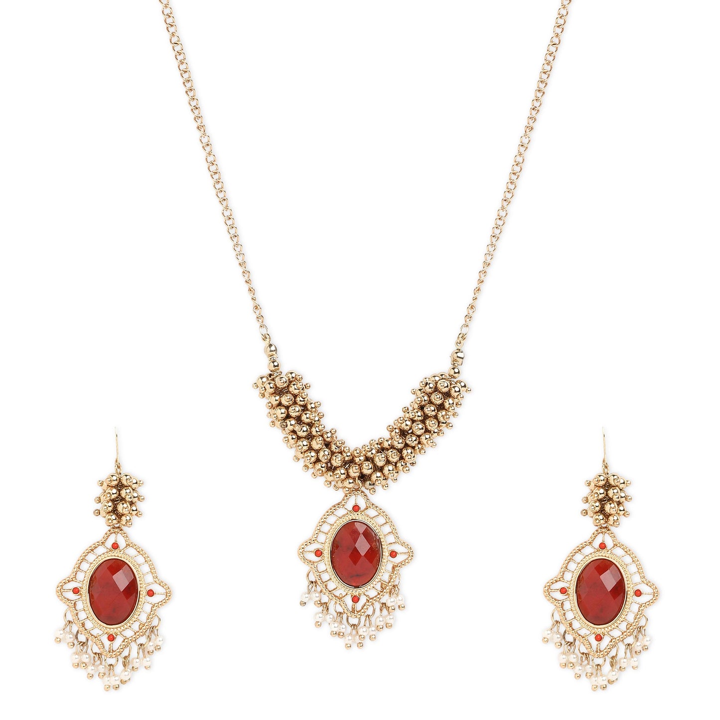 Gold Beads Jewelry Set Set